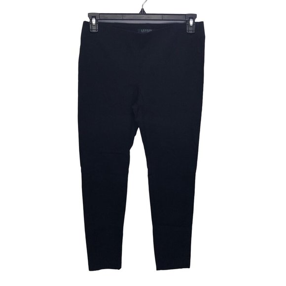 LAUREN RALPH LAUREN BLACK PULL ON LEGGING PANTS SIZE 6‎ - Picture 2 of 6